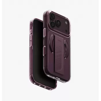 Coque de charge UNIQ Heldro Air MagClick pour iPhone 18 Pro / 17 Pro, bordeaux