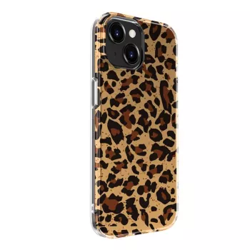 Coque Evelatus EVEAPP15PPDL pour Apple iPhone 15, polycarbonate, motif léopard