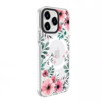 Coque transparente Evelatus pour Apple iPhone 15 Pro avec MagSafe - impression personnalisée PC+TPU transparent