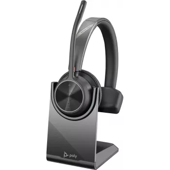 Casque sans fil supra-auriculaire HP Poly Voyager 4300 UC Series 4310 avec adaptateur USB-C et support, certifié Zoom 218474-01