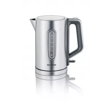 Bouilloire sans fil Severin WK 3402, acier inoxydable brossé/noir