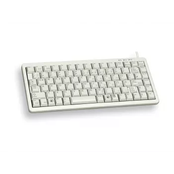 Cherry Slim Line G84-4100 Clavier compact, PS/2 + USB, 83 touches, disposition allemande (QWERTZ), gris clair