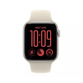 Apple Watch SE 3 GPS + Cellular 40 mm boîtier en aluminium lumière stellaire avec bracelet sport sable - M/L