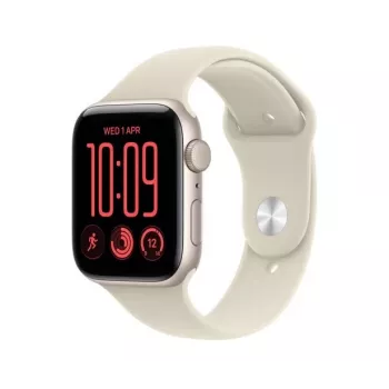Apple Watch SE 3 GPS 44 mm boîtier en aluminium lumière stellaire avec bracelet sport sable - M/L