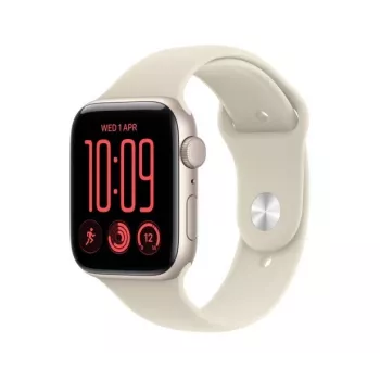 Apple Watch SE 3 GPS 40 mm boîtier en aluminium lumière stellaire avec bracelet sport sable - M/L