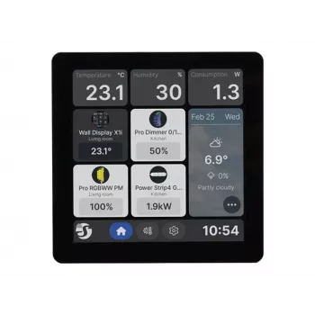 Panneau de commande tactile Shelly Wall Display X1i noir