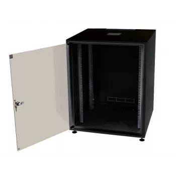 Armoire réseau IT-BUDGET 19 inch SJB, 12U, 600x600 mm (LxP), porte vitrée, panneau arrière, noir