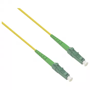 Câble de raccordement fibre optique helos LC/APC vers LC/APC OS2 simplex, 3 m, LSZH, jaune
