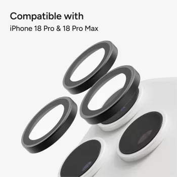 Anneaux de caméra antireflet Zagg Glass Elite pour iPhone 18 Pro Max / 17 Pro Max / 18 Pro / 17 Pro noirs