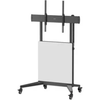 Manhattan Mobile TV Stand on Wheels, 50–100 inch, 35–80 kg, Height-Adjustable Lift&Lock, Black (462730)