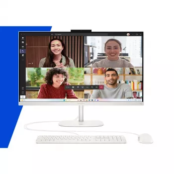 PC tout-en-un HP OmniStudio 27-cw0470ng 27 pouces FHD - AMD Ryzen AI 7 445, 16 Go de RAM, 512 Go SSD, Windows 11 Home (DE), blanc