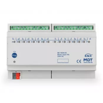 MDT BE-16230.02 Binary Input 16-fold 8TE DIN Rail 230VAC