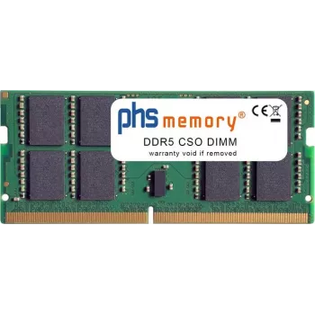 Mémoire RAM PHS-memory 32 Go compatible avec Asus ExpertBook B3606CMA-MB0056X DDR5 CSODIMM 6400 MHz PC5-51200S