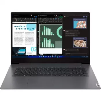 Ordinateur portable Lenovo V17 G4 IRU 17,3 pouces FHD - Intel Processor U300, 8 Go RAM, 256 Go SSD, sans système d'exploitation, clavier allemand (QWERTZ)