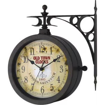 TFA 603011 Quartz Wall Clock, Antique, Black