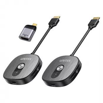 Unitek Wireless HDMI Receiver 4K@30Hz with Transmitter and USB-C to HDMI Adapter Set