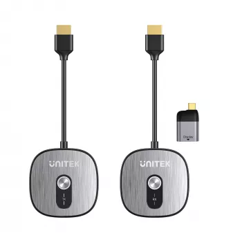 Unitek Wireless HDMI Receiver 4K@30Hz with Transmitter and USB-C to HDMI Adapter Set