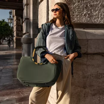 Panier de courses reisenthel loopshopper L, forest gold, déperlant, 25 L (OR5054)
