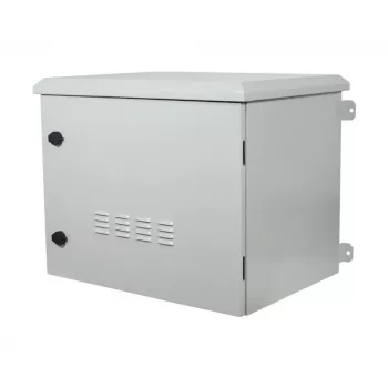 Allnet SO Serie 19 inch 12U IP55 coffret mural, 638 mm de profondeur, avec unité de ventilation 4 voies, gris clair (ALL-SO03-6612-G-DGRAUV2)