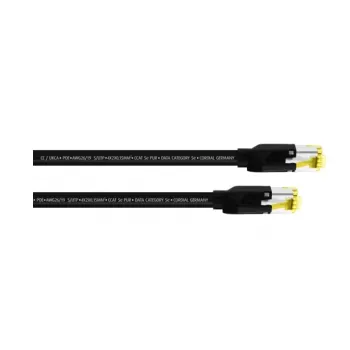 Câble de raccordement Cat5e S/UTP RJ45 Cordial, 0,3 m, noir