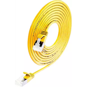 Câble patch plat Wirewin Slim Cat6a U/FTP RJ45, 5 m, jaune