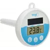 Thermomètre de piscine solaire numérique TFA Dostmann, blanc/turquoise, 30.1068.02