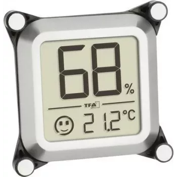 Thermo-hygromètre pour humidor TFA Dostmann, argent, 30.5056.54