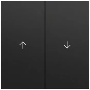 Bouton bascule Gira 329474 2 postes avec flèches, System 70, noir (laqué)