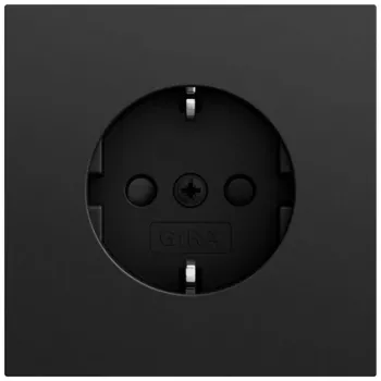 Prise SCHUKO Gira System 70 SP, noire, 445374