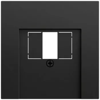Plaque de recouvrement Gira 027674 TAE USB System 70, noir