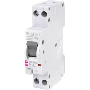 Disjoncteur différentiel KZS-1M-UNI ETI 002176024 (FI/LS) 1P+N, type A, B16/0,03, 240 V, 16 A, 50/60 Hz