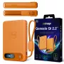Chargeur sans fil 3mk incharge® Genesis Qi 2 25W + PD45W, câble USB-C intégré, orange