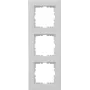 Cadre de recouvrement Heinrich Kopp HK07 3 postes, gris mat (402734000)