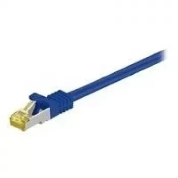 Câble patch Cat7 S/FTP (PiMF) Goobay Wentronic, 7,5 m, bleu, LSZH sans halogène, cuivre, RJ45