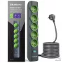 Multiprise Qoltec avec interrupteur lumineux, 5 prises de terre, 1,8 m