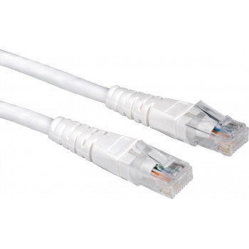 Câble patch Cat6 U/UTP RJ45 Secomp, 3 m, blanc