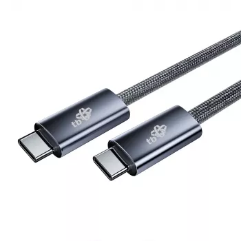 Câble TB tressé USB 3.2 Gen 1 USB-C vers USB-C, 1 m, 100 W, noir