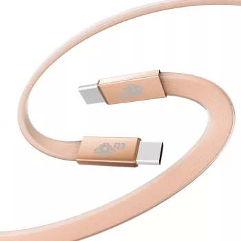 Câble USB 2.0 To USB-C vers USB-C, plat, 1 m, 60 W, pêche