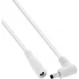 Câble de rallonge DC InLine® à connecteur coudé, 4,0 x 1,7 mm, blanc, 0,5 m