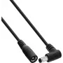 Câble de rallonge DC InLine® à connecteur coudé, 5,5 x 2,5 mm, noir, 0,2 m