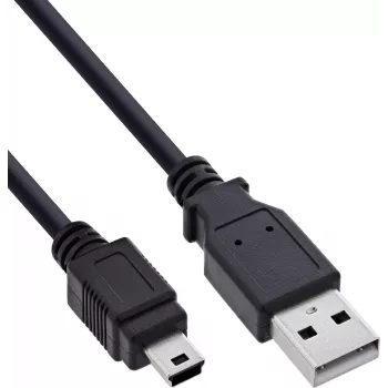 Câble USB 2.0 USB-A vers Mini-USB InLine, 0,5 m, noir