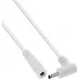 Câble de rallonge DC InLine®, fiche coudée, 3,5 x 1,35 mm, blanc, 0,2 m