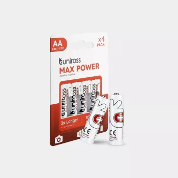 Piles Max Power AA / LR6 2900mAh Uniross, 4 pièces
