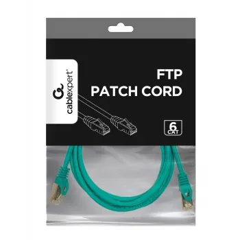 Câble patch Cat6 F/UTP RJ45 Gembird, 2 m, vert