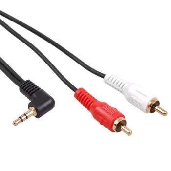 Câble audio Maclean MCTV-824 3,5 mm mini-jack vers 2x RCA, 1 m, noir