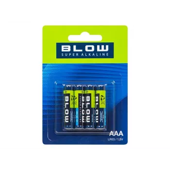 Piles alcalines BLOW Super AAA LR3, 4 pièces (blister)