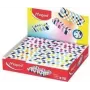 Gomme en plastique Maped, damier multicolore, sans phtalates ni PVC, présentoir de 20 pièces (123501)