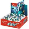 Gomme en plastique Maped Pyramide DRAGON, blanche, triangulaire, sans phtalates ni PVC, présentoir de 24 pièces (119527)