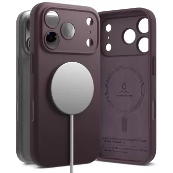 Coque Ringke Silicone Magnetic MagSafe pour iPhone 18 Pro, bordeaux