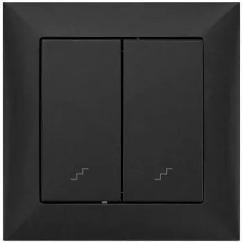 VCX WESA LC 05C double interrupteur va-et-vient, noir